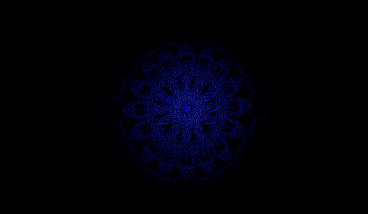 Sacred geometry mandala glowing in cosmic violet