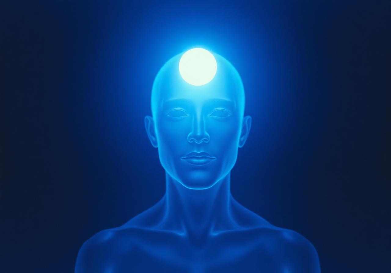 Bio-Energetic Scanning — luminous human body with chakra energy fields and frequency waves